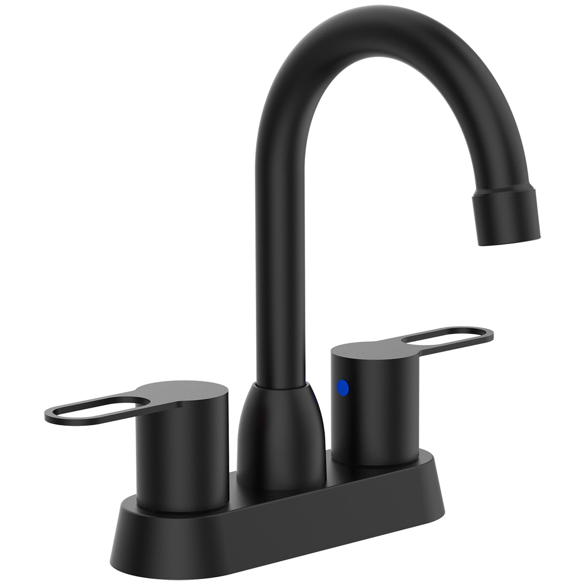 2 Handles Bathroom Sink Faucet, Matte Black Centerset RV Bathroom Faucets for 3 Hole